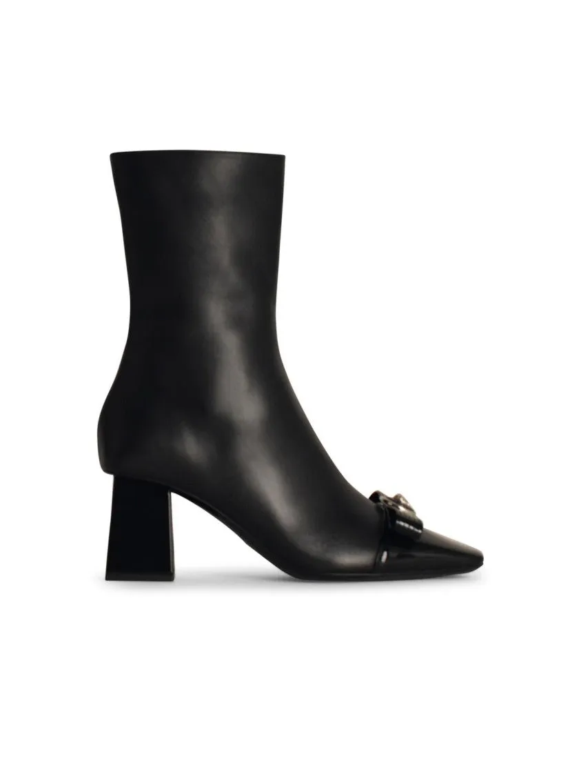 Black Leather Ankle Boots