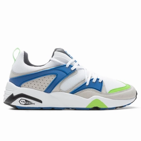 Blaze of Glory "Reverse Classics" - White Puma shoes with suede and modern shape