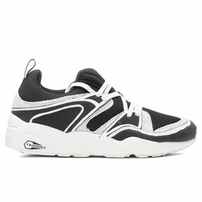 Blaze of Glory x Joshua Vides - Black Puma shoes with suede and modern shape