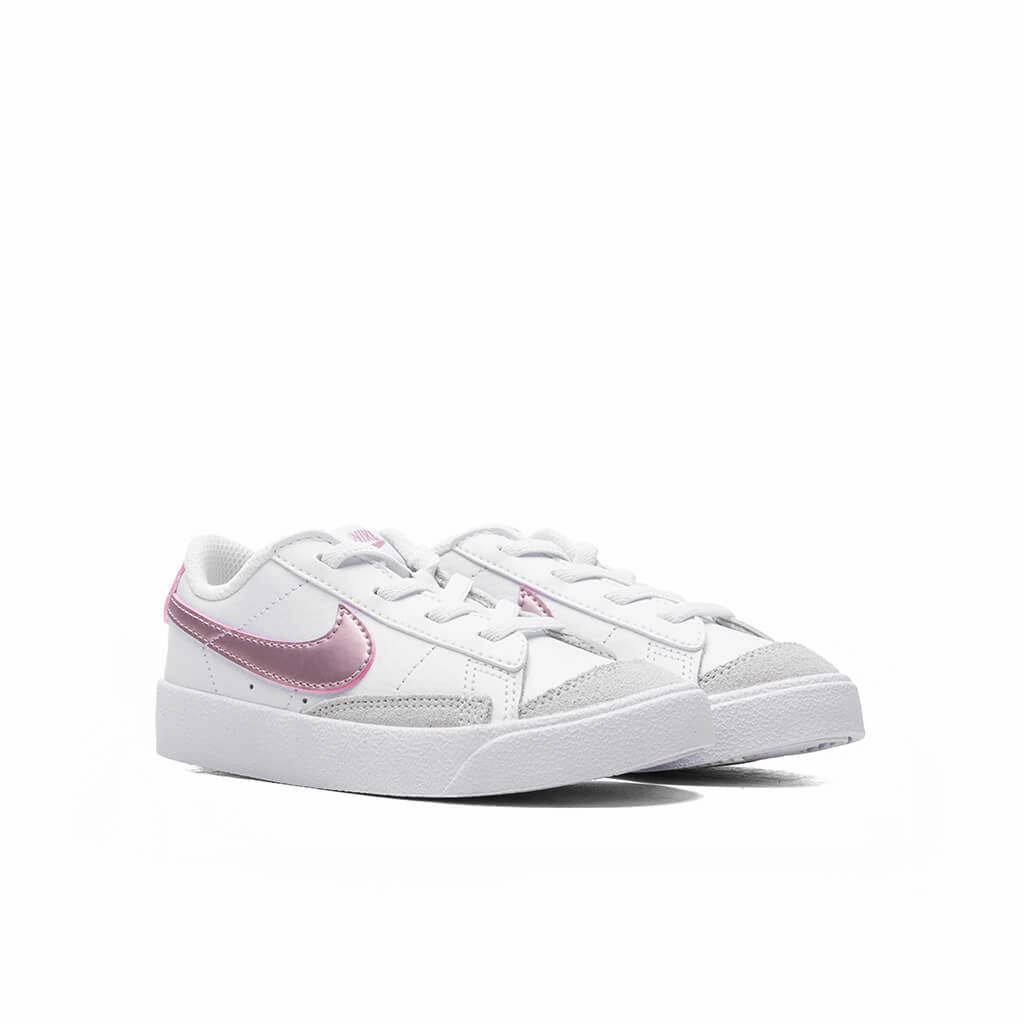 Blazer Low '77 (TD) - White/Pink Glaze Nike Lightweight Everyday Shoes