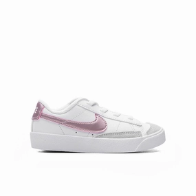 Blazer Low '77 (TD) - White/Pink Glaze Nike everyday shoes with mesh upper