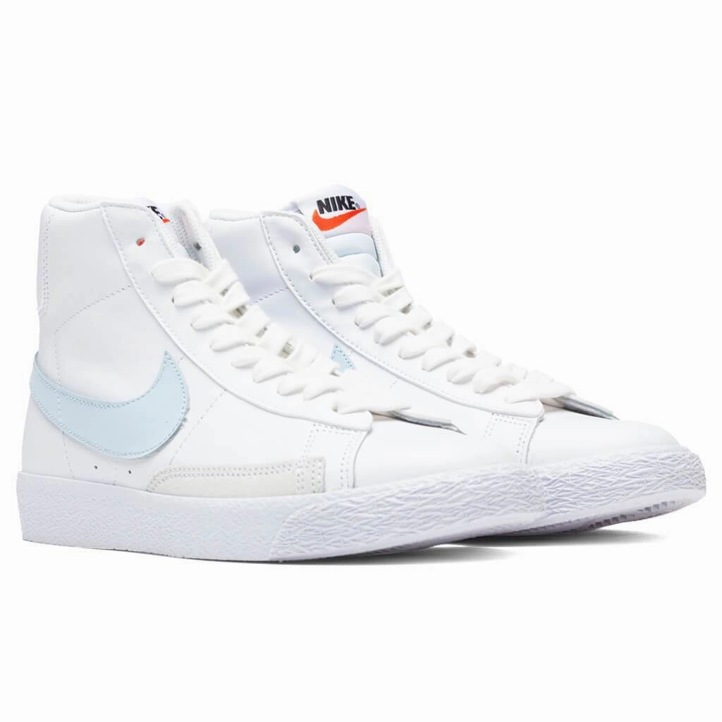 Blazer Mid (GS) - White/Celestine Blue Nike Foam Comfort Trainers