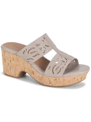 Blenda Womens Faux Leather T-Strap Platform Sandals