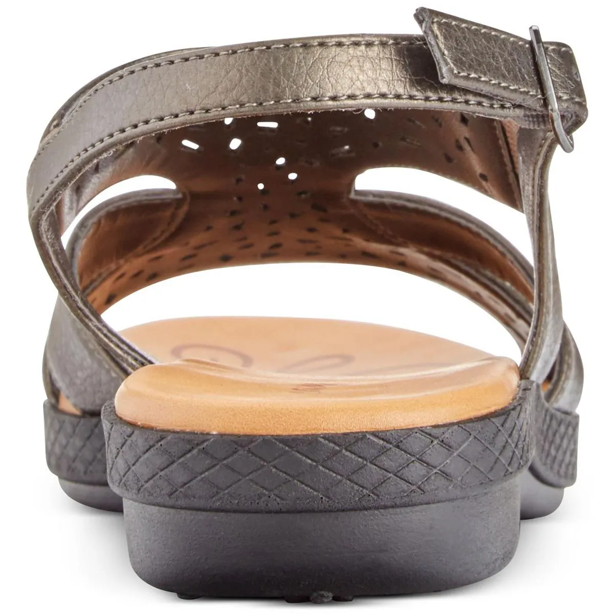 Bolt Womens Metallic Buckle Slingback Sandals