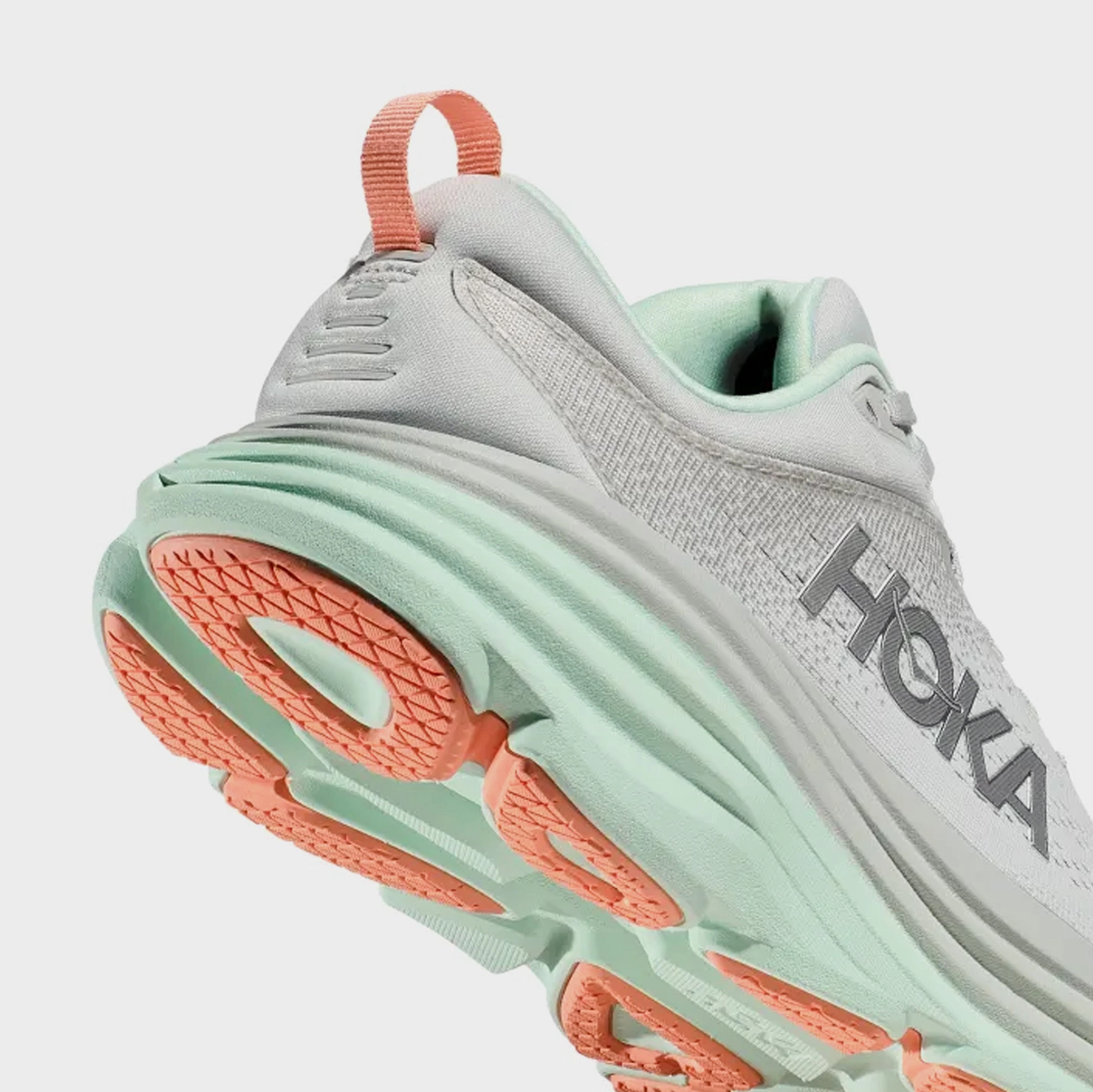 Bondi 8 Womens Running Shoes (Stardust/Aqua) Trail grip footwear