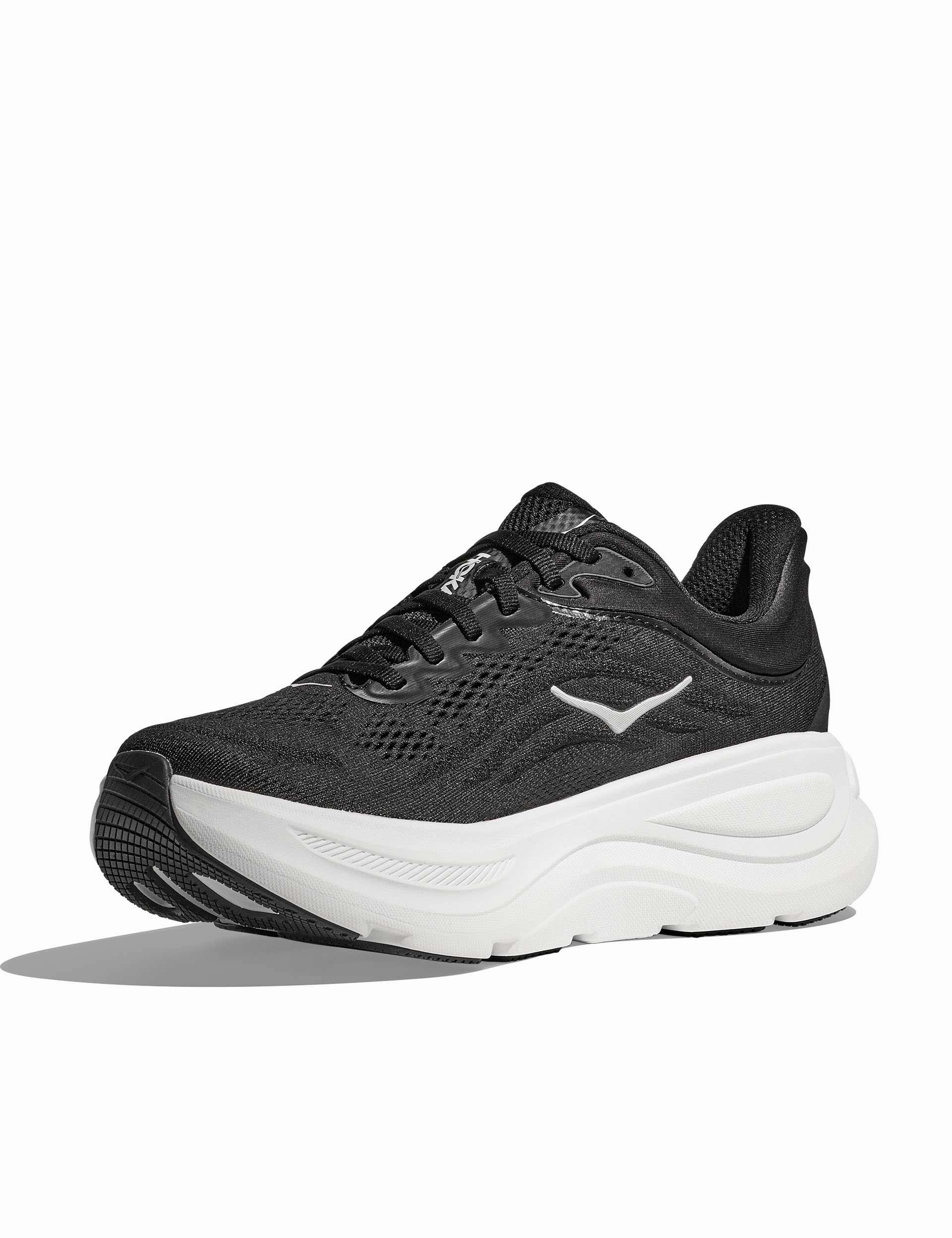 Bondi 9 - Black/White Hoka trail-ready performance shoes