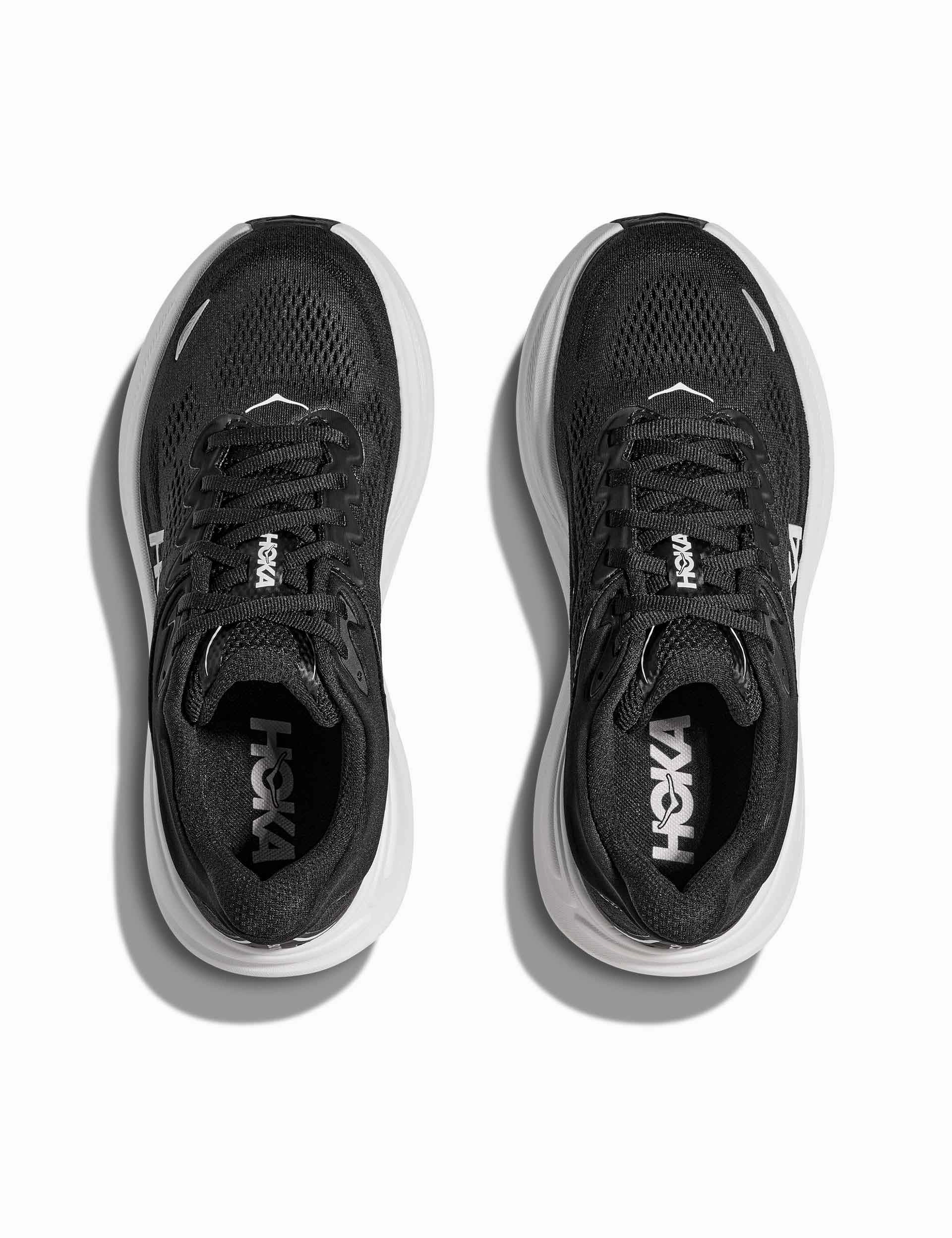 Bondi 9 - Black/White Hoka trail-ready performance shoes