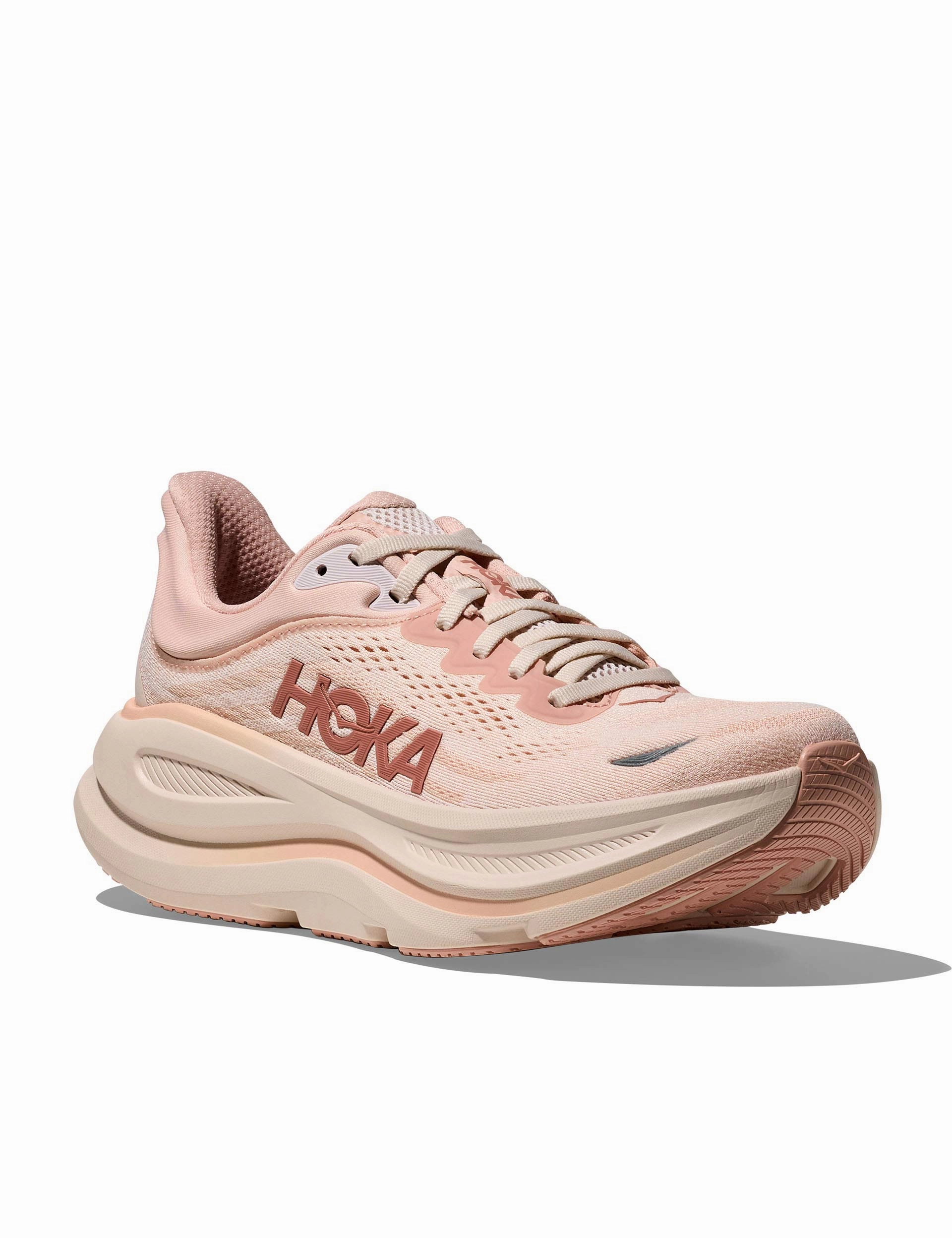 Bondi 9 - Rose Latte/Rose Cream Hoka trail-ready performance shoes