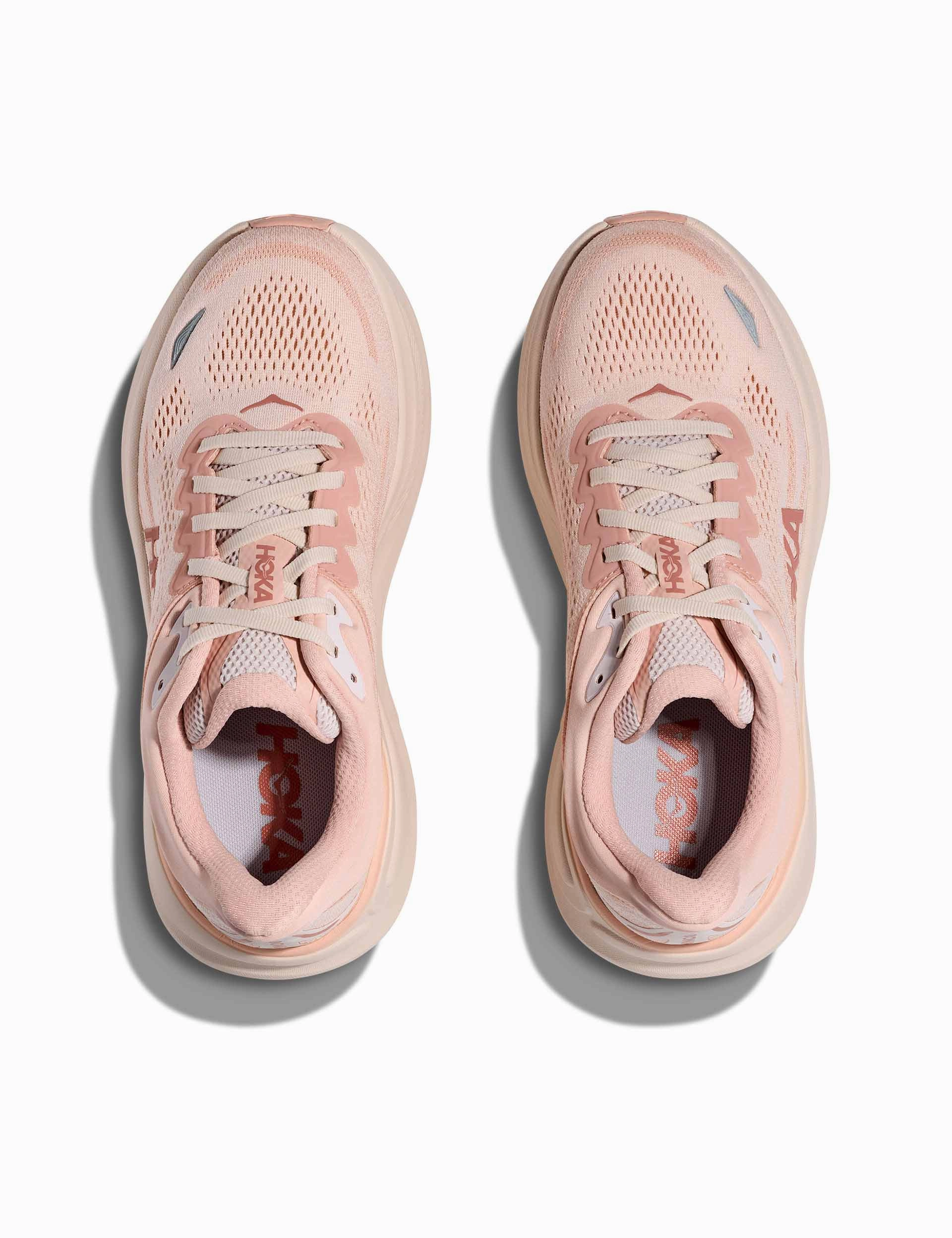 Bondi 9 - Rose Latte/Rose Cream Hoka trail-ready performance shoes