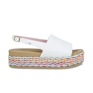 Brandy: White Leather & Multi