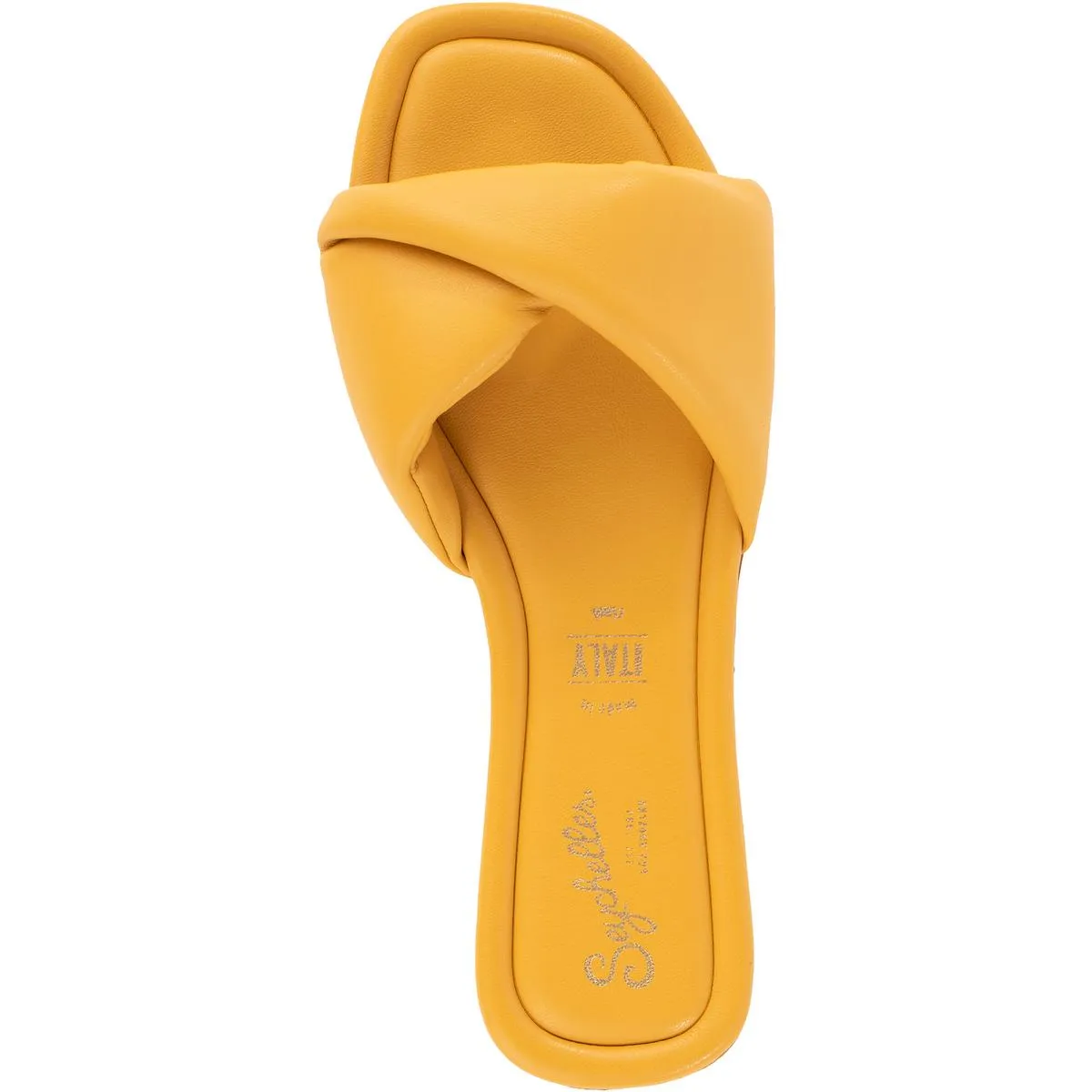 Breath Of Fresh Air Womens Criss-Cross Faux Leather Slide Sandals