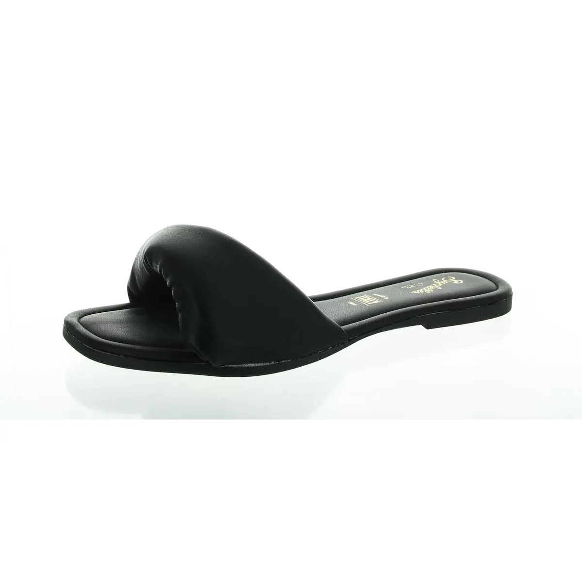 Breath Of Fresh Air Womens Criss-Cross Faux Leather Slide Sandals