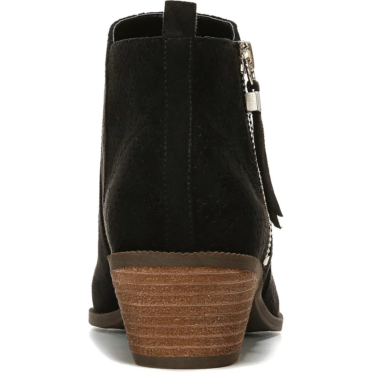 Brianna Womens Faux Suede Stacked Heel Dress Boots