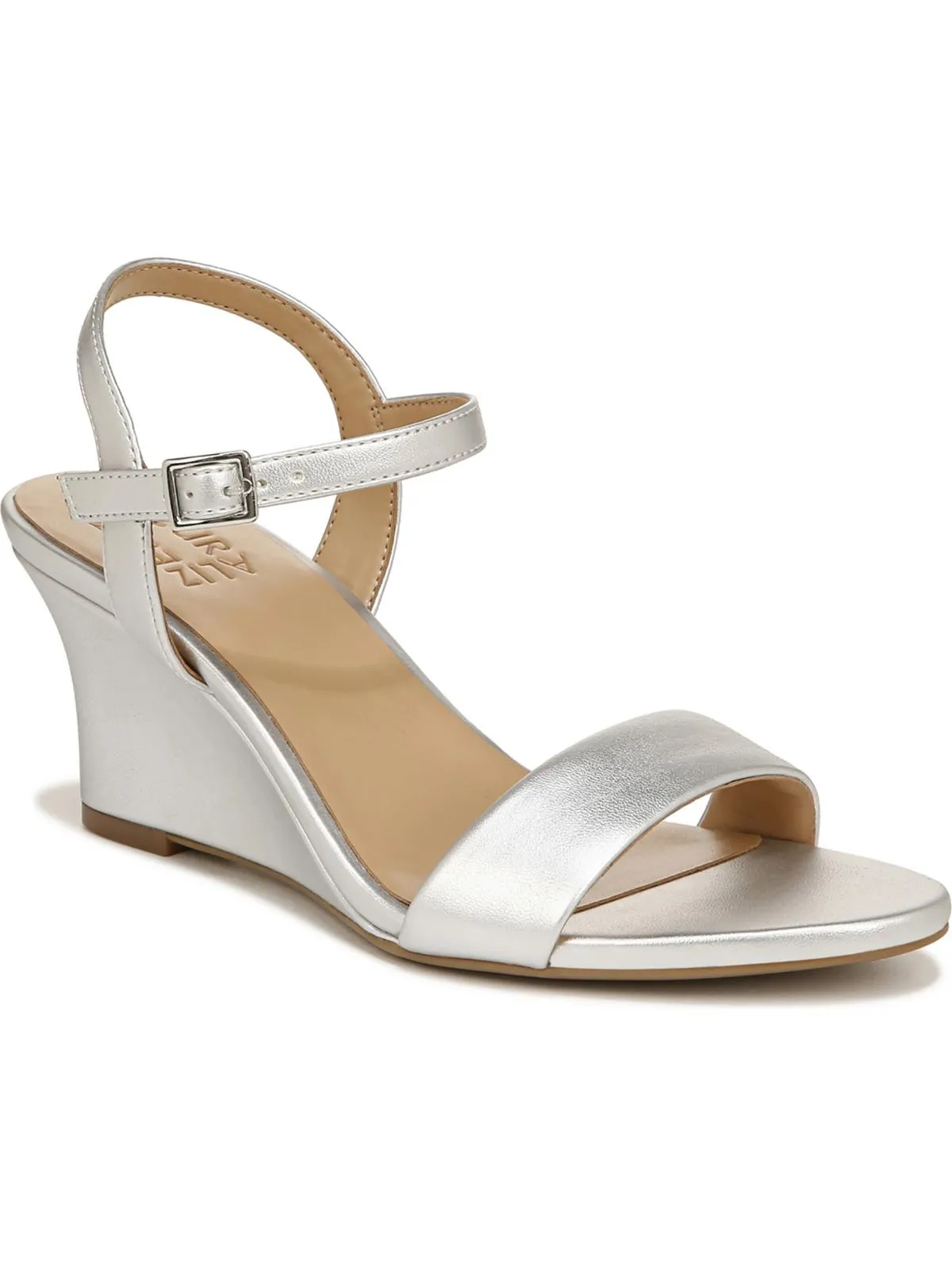 Bristol Womens Patent Dressy Wedge Sandals