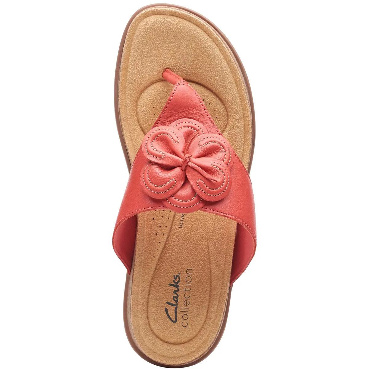 Brynn Style Womens Leather Cushioned Footbed Slide Sandals