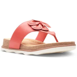 Brynn Style Womens Leather Cushioned Footbed Slide Sandals