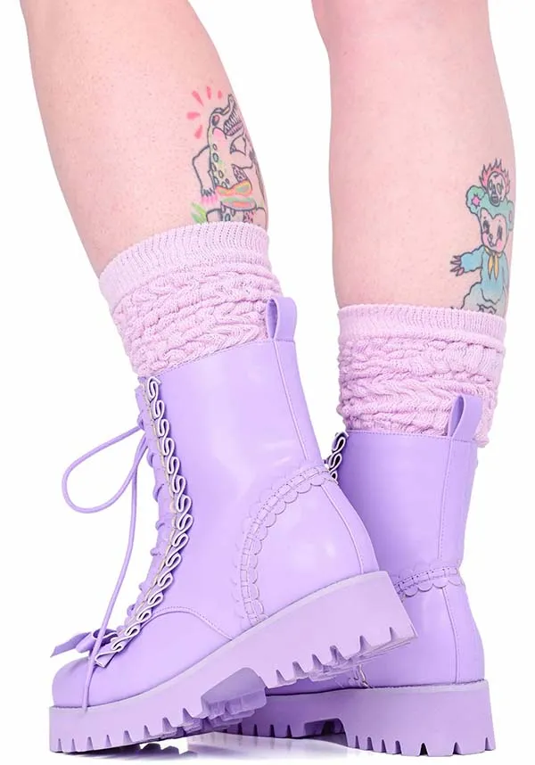 Cakewalk [Lavender] | COMBAT BOOTS