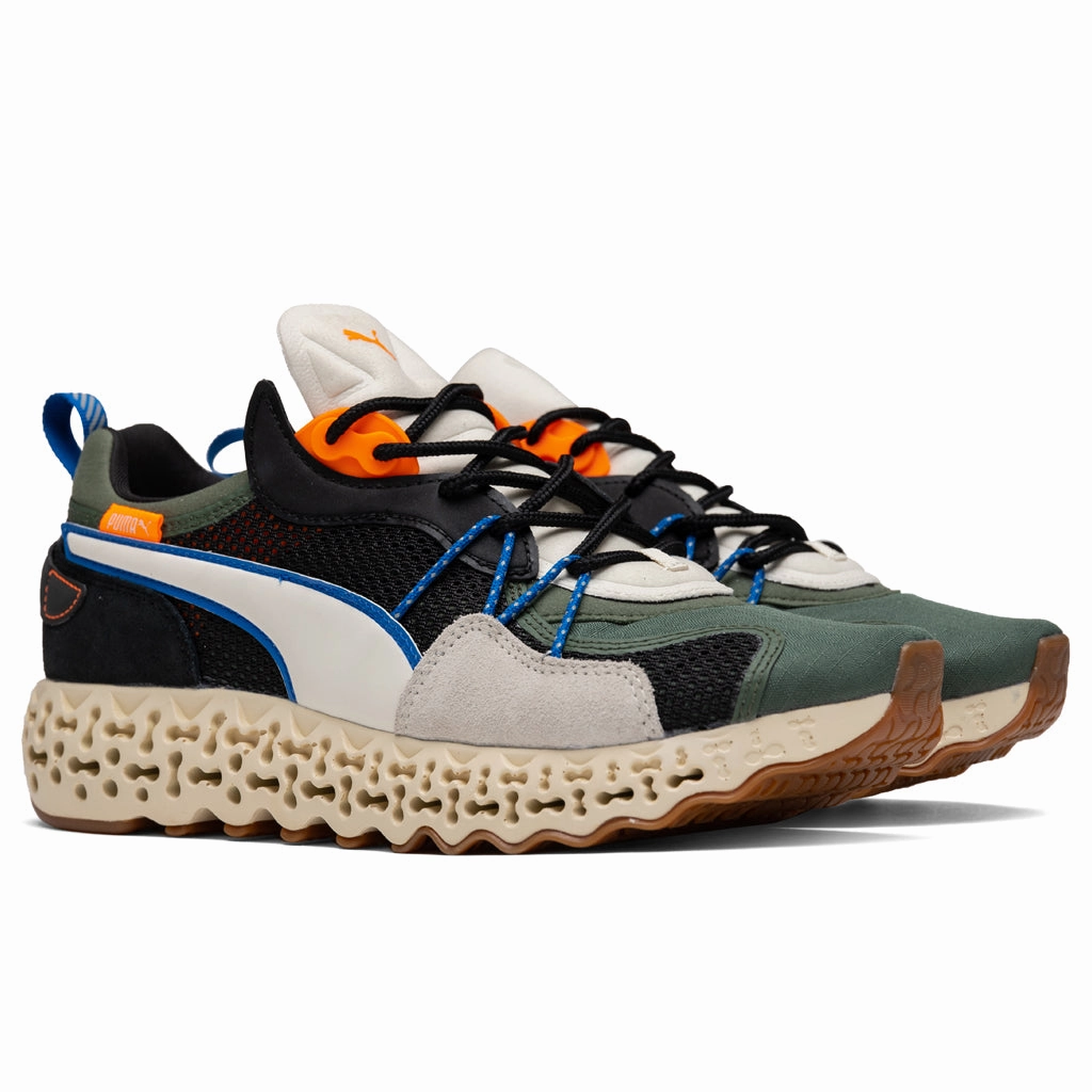 Calibrate Restored Winterized - Thyme/Whisper White Puma Stripe Logo Trainers