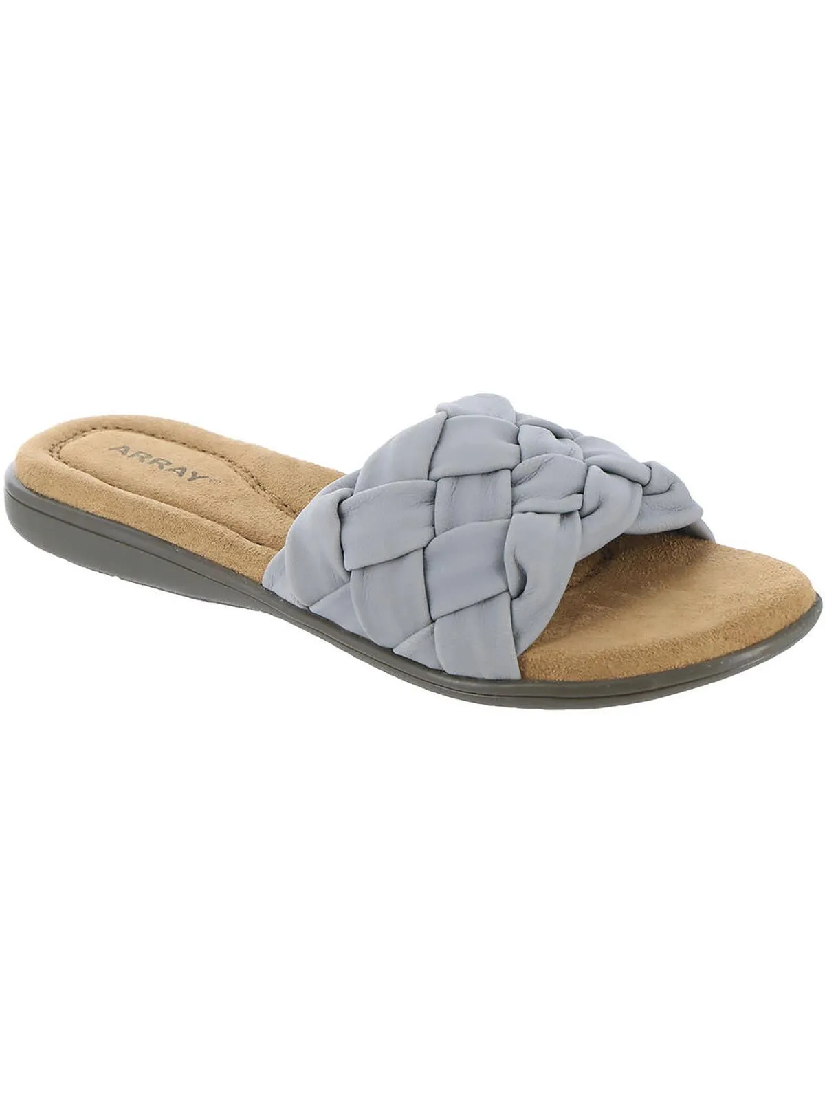 Callisto Womens Leather Woven Slide Sandals