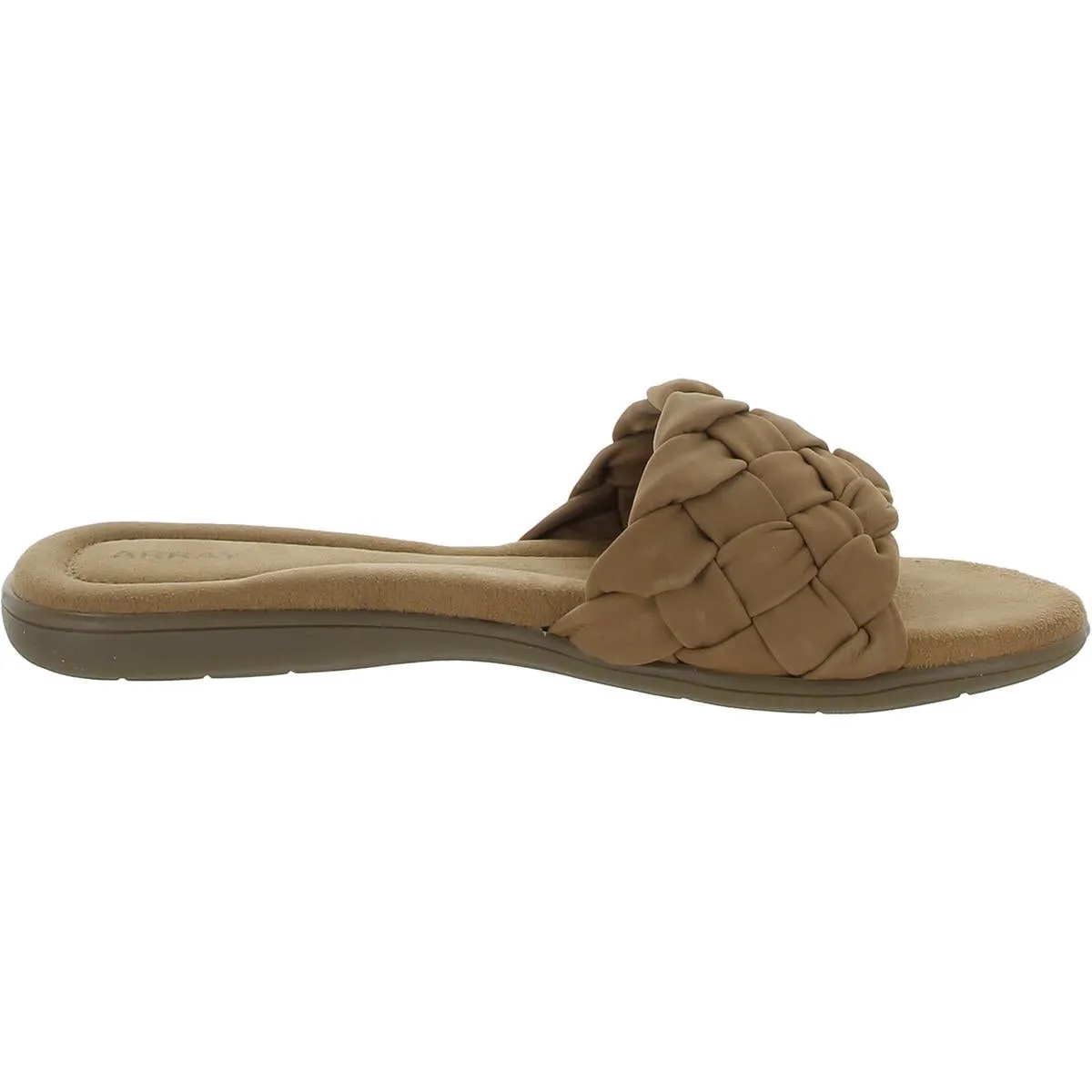 Callisto Womens Leather Woven Slide Sandals