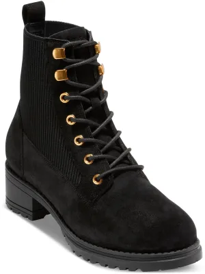 Camea Womens Suede Combat & Lace-Up Boots