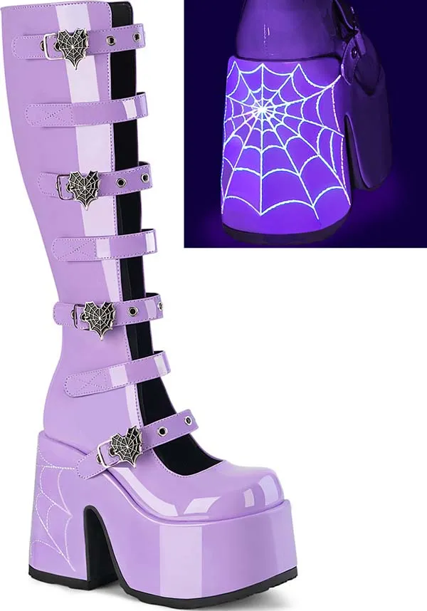 CAMEL-223 [Lavender Patent] | PLATFORM BOOTS [IN STOCK]*