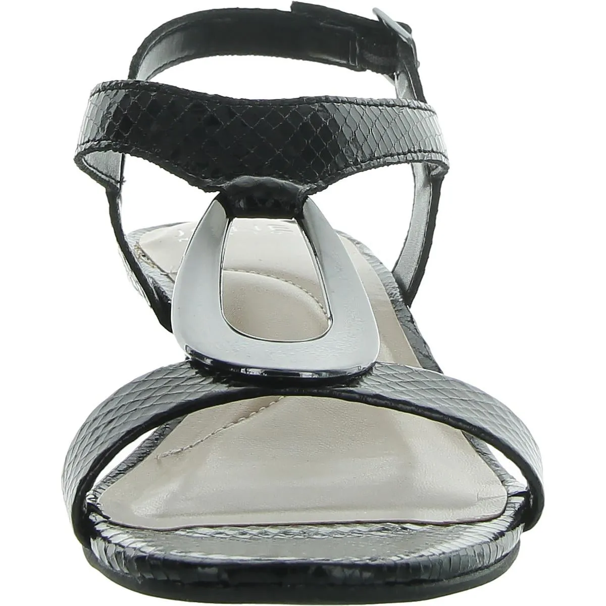 Carmeyy Womens Snake Pattern Strappy Slingback Sandals