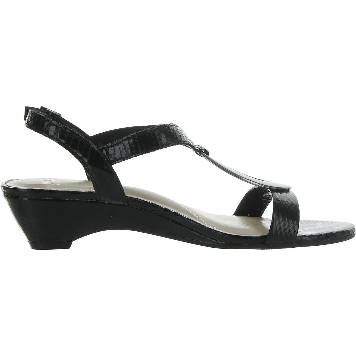 Carmeyy Womens Snake Pattern Strappy Slingback Sandals
