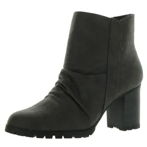 Carrow      Womens Slip On Block Heel Ankle Boots