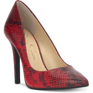 CASSANI Womens Snake Print Manmade Pumps