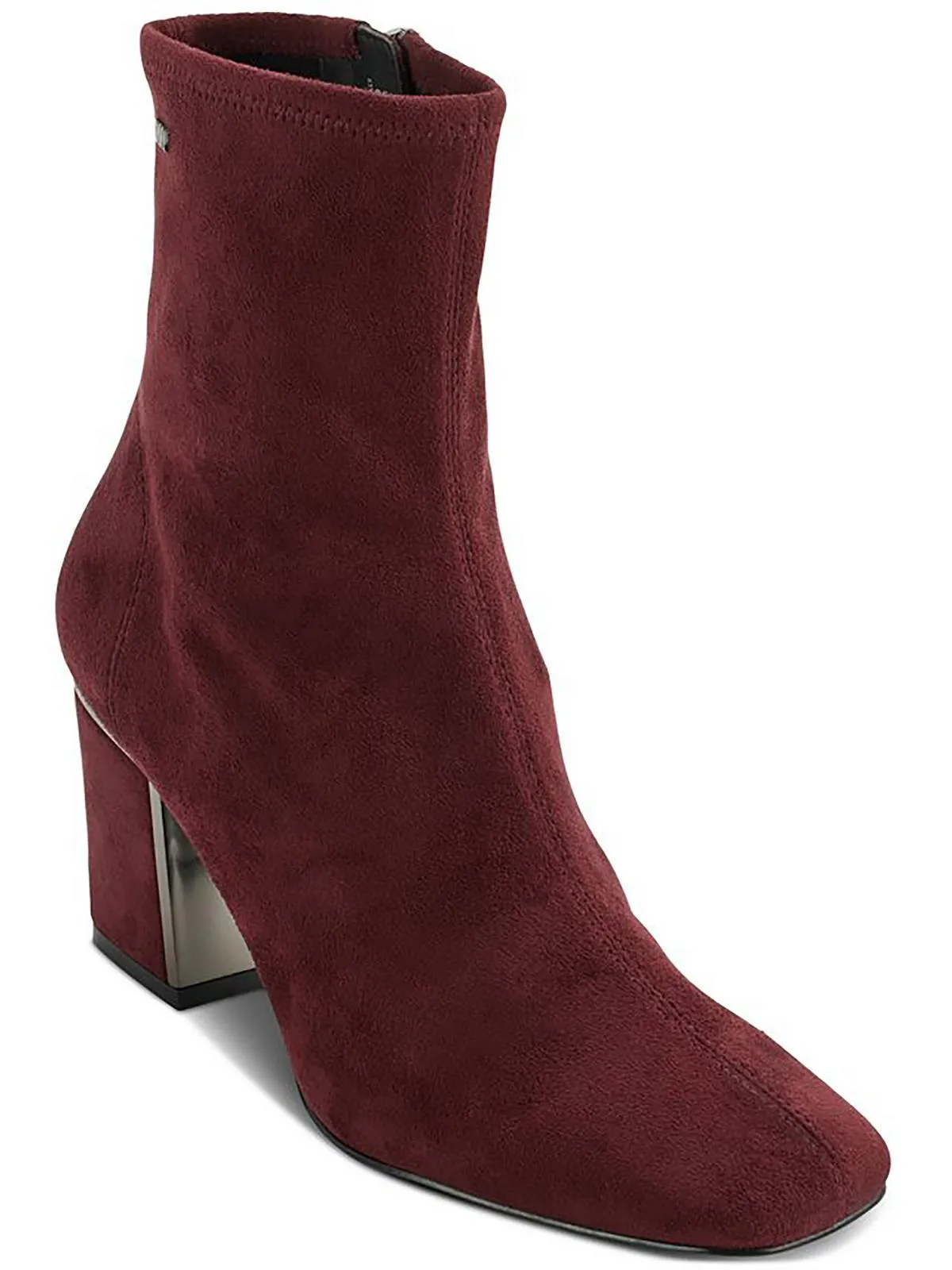 Cavale Womens Faux Suede Block Heel Ankle Boots