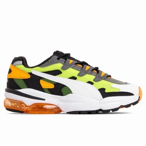 Cell Alien OG - Yellow Alert/Fluorescent Orange Puma trainers with bold stripe logo