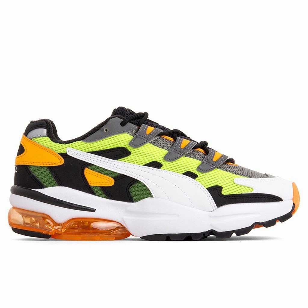 Cell Alien OG - Yellow Alert/Fluorescent Orange Puma trainers with bold stripe logo