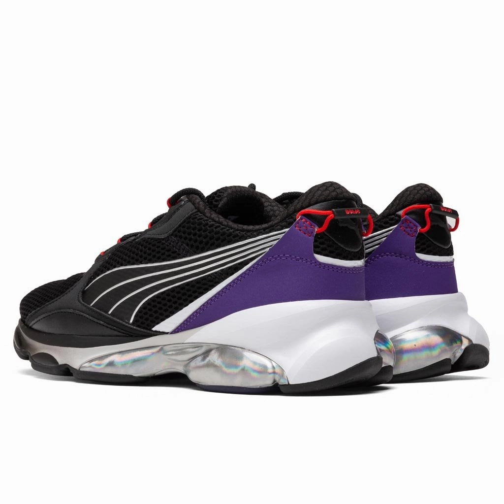 Cell Dome Galaxy - Black/Prism Violet Puma Stripe Logo Trainers