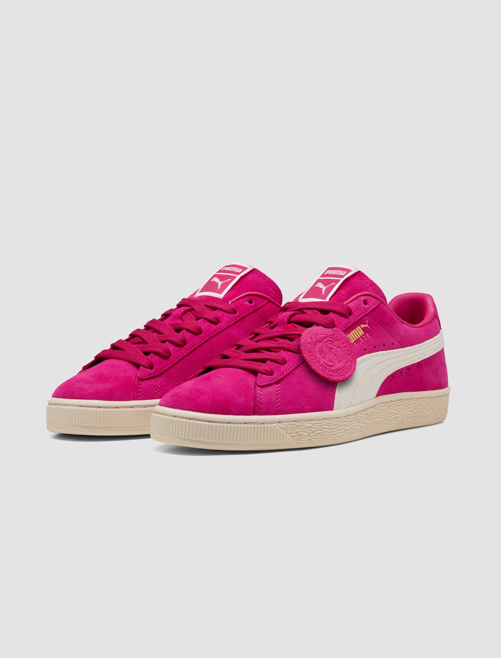 CHARLES F STEAD SUEDE II "PINK ALERT" Breathable Daily Trainers