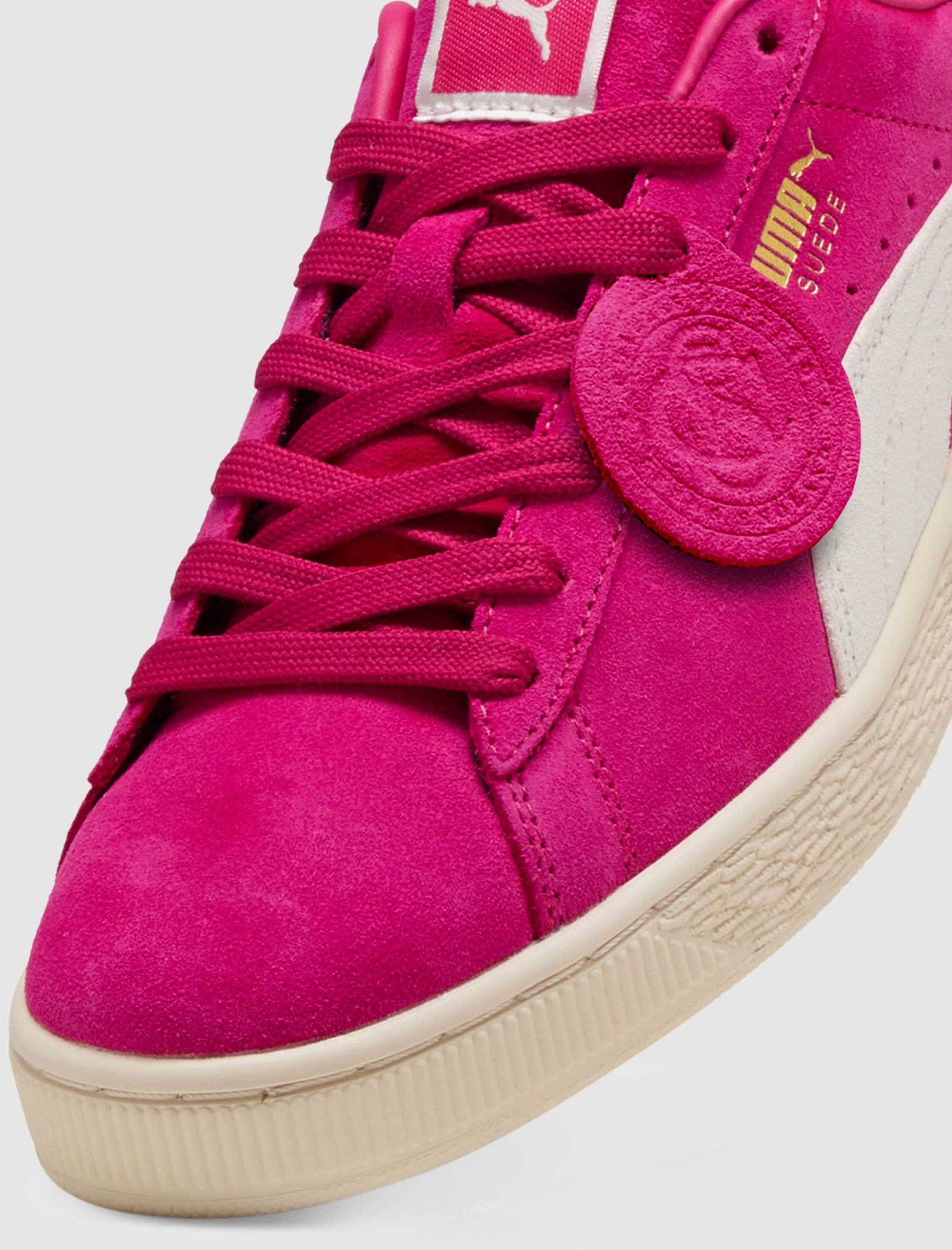CHARLES F STEAD SUEDE II "PINK ALERT" Breathable Daily Trainers