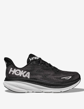Clifton 9 - Black/White Hoka performance shoes for runners