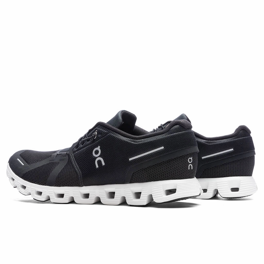 Cloud 5 - Black/White On Cloud Cushion Running Shoes