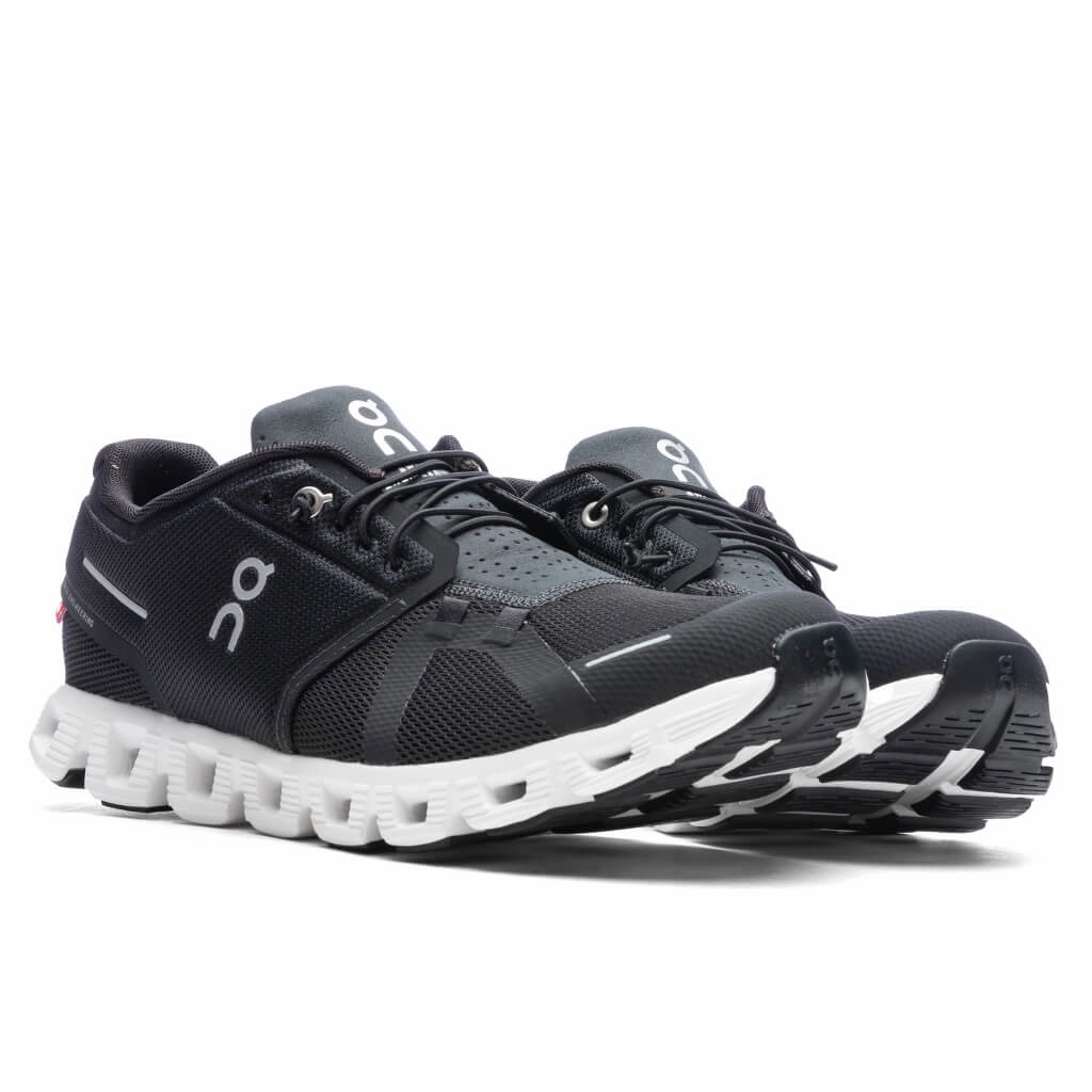 Cloud 5 - Black/White On Cloud Cushion Running Shoes