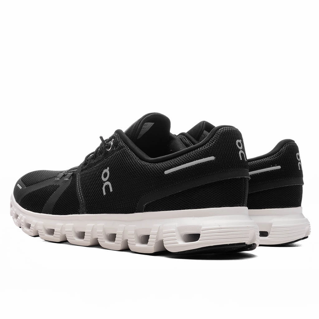 Cloud 6 - Black/White On Cloud Cushion Running Shoes