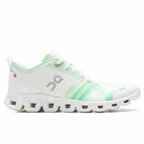 Cloud X Shift - White/Matcha On running shoes with cloud cushioning