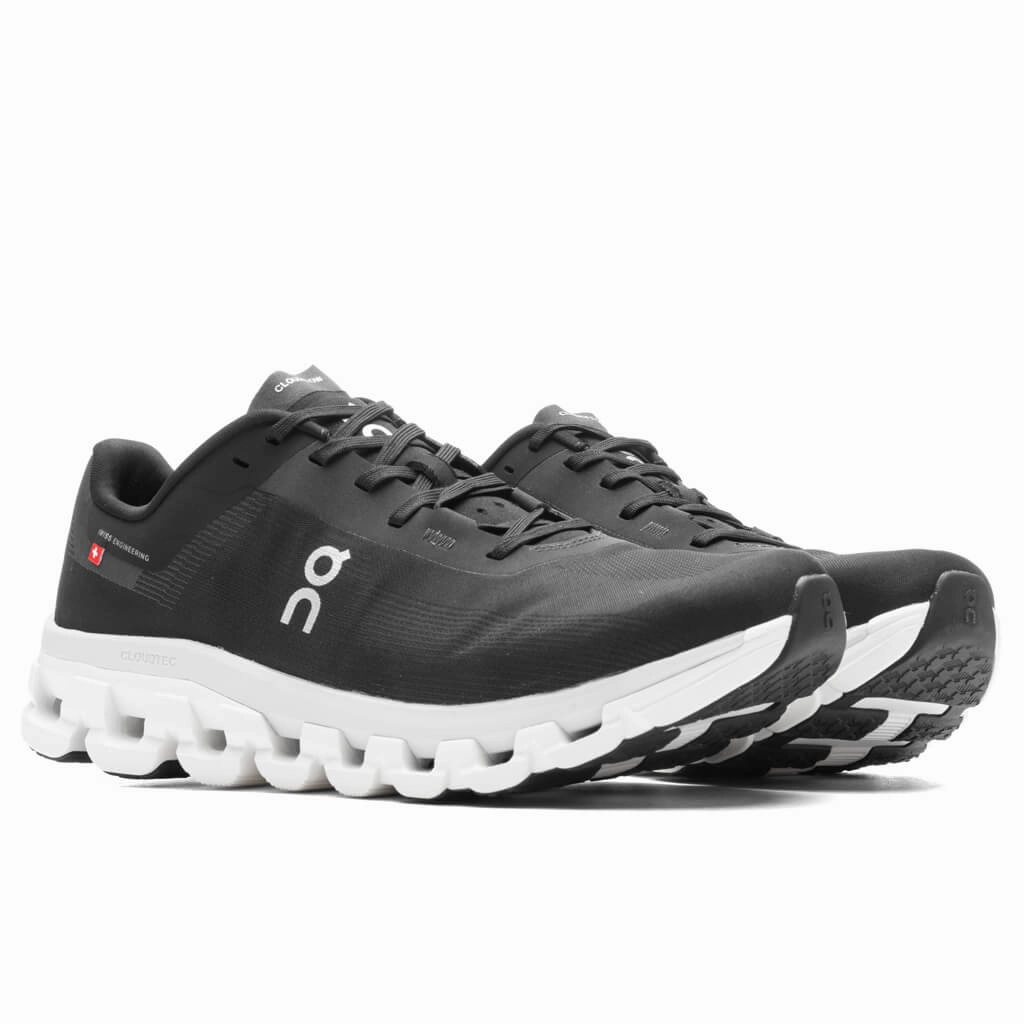 Cloudflow 4 - Black/White On Cloud Cushion Running Shoes