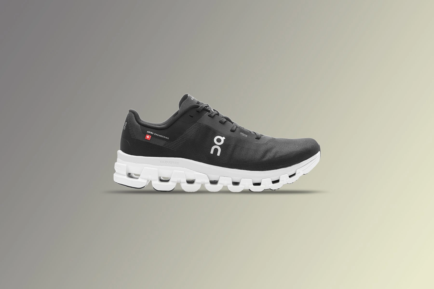 Cloudflow 4 - Black/White On Cloud Cushion Running Shoes