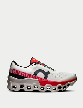 Cloudmonster 2 - Ivory/Red On athletic shoes with speedboard support