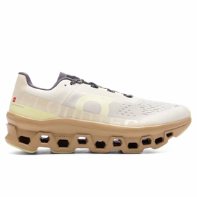 Cloudmonster - Cream/Dune On running shoes with cloud cushioning