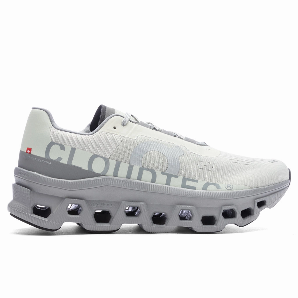 Cloudmonster - Ice/Alloy On running shoes with cloud cushioning
