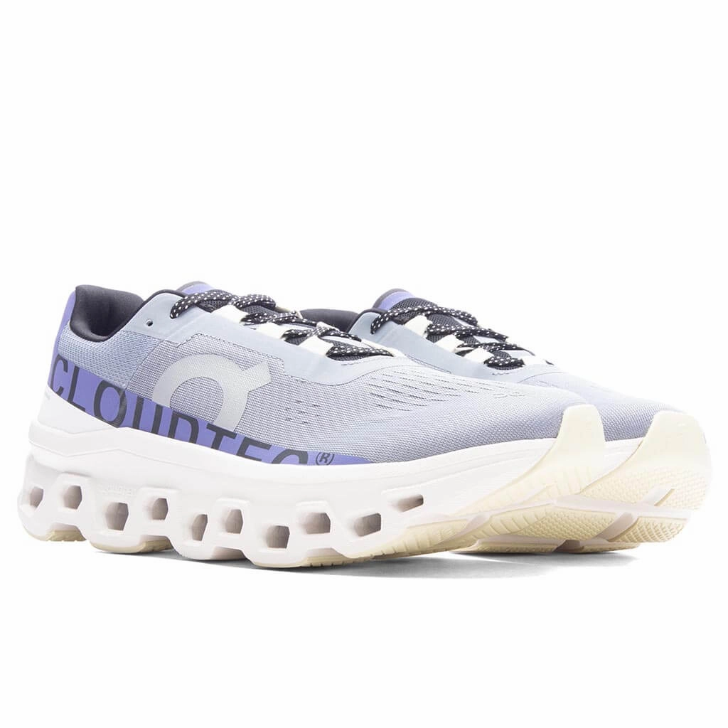 Cloudmonster - Mist/Blueberry On Cloud Cushion Running Shoes