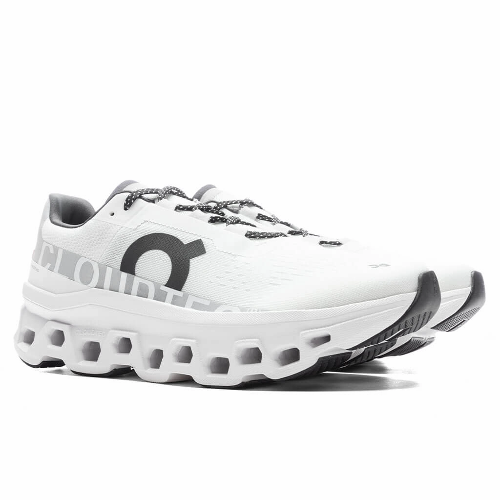Cloudmonster - Undyed-White/White On Cloud Cushion Running Shoes