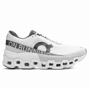 Cloudmonster - White/Frost On running shoes with cloud cushioning