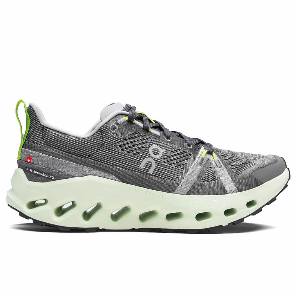 Cloudsurfer Trail - Iron/Lima On running shoes with cloud cushioning